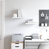 vidaXL Estante flotante de pared 2 uds MDF roble y blanco 40x23x3,8 cm