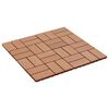 vidaXL Tile de Decking 11 pcs Teca 30 x 30 cm WPC
