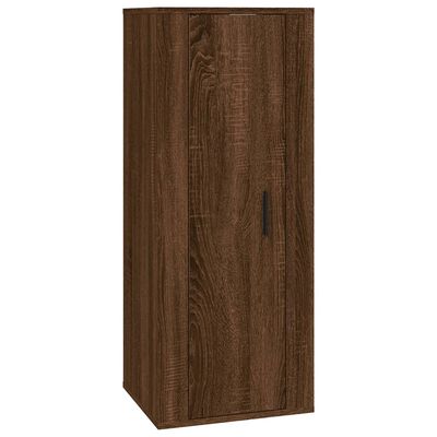 vidaXL Set de muebles para TV 2 pzas madera contrachapada roble marrón