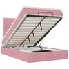 vidaXL Estructura cama otomana colchones terciopelo rosa 120x190 cm