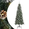 vidaXL &Aacute;rbol de Navidad artificial Verde 210 cm PVC, pl&aacute;stico y acero