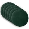vidaXL Coj&iacute;n con almohada HEERLEN 6 uds. Verde oscuro Terciopelo