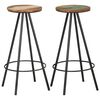 vidaXL Taburetes de cocina 2 unidades madera maciza reciclada