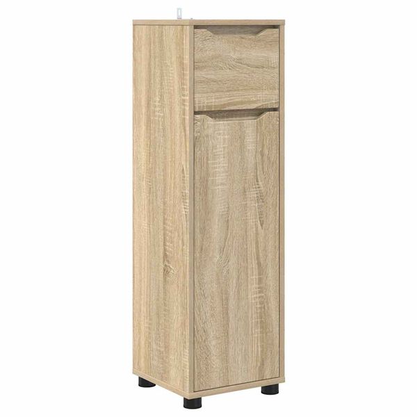 vidaXL Gabinete de Ba&ntilde;o con caj&oacute;n Roble Sonoma 30,5 x 30 x 101 cm
