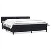 vidaXL Cama box spring con colchones terciopelo negro 180x210 cm