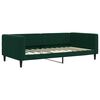 vidaXL Sof&aacute; cama sin colch&oacute;n terciopelo verde oscuro 100x200 cm