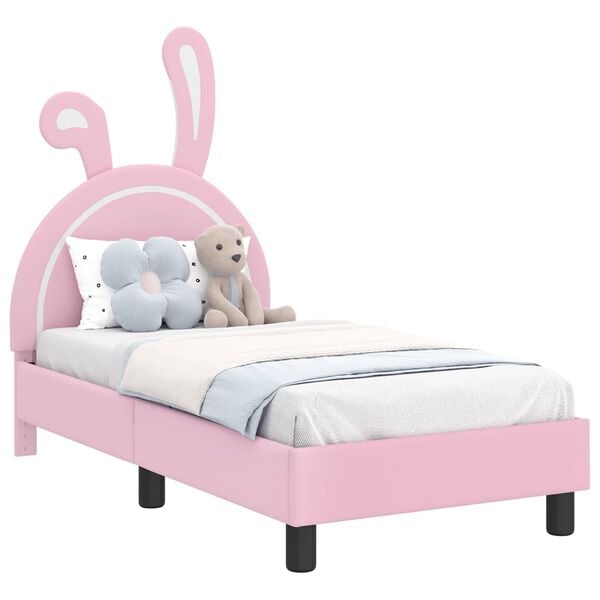 vidaXL Estructura de cama para niños pequeños con cabecera Rosa