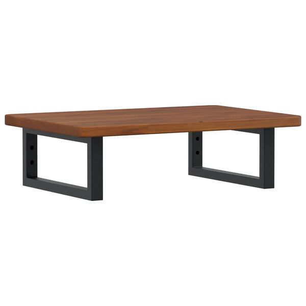 vidaXL Estante de lavabo de pared de acero y madera maciza de roble