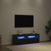 vidaXL Mueble de TV Roble Negro 120 x 35 x 40 cm Madera de ingenier&iacute;a