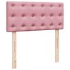 vidaXL Cama box spring con colch&oacute;n terciopelo rosa 90x200 cm