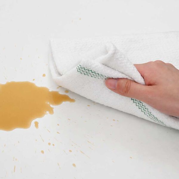 vidaXL Pa&ntilde;os de limpieza 10 uds blancas con rayas verdes 50x60 cm