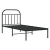 vidaXL Estructura cama sin colch&oacute;n con cabecero metal negro 90x190 cm