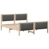 vidaXL Estructura de cama Negro y gris oscuro 150 x 200 cm