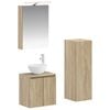 vidaXL Juego de muebles de ba&ntilde;o 4 pcs Roble Sonoma