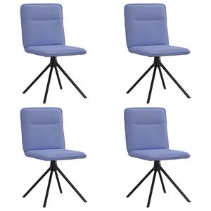 vidaXL Sillas de comedor 4 uds tela azul jeans