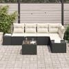 vidaXL Conjunto de sofá de jardín 6 pcs Negro ratán sintético