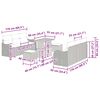 vidaXL Conjunto de sofás de jardín 9 pcs Gris ratán sintético