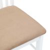 vidaXL Sillas de comedor con cojines 2uds madera maciza blanco caucho