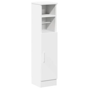 vidaXL Mueble de ba&ntilde;o con portarrollos blanco 20,5x22x90 cm