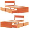 vidaXL Estructura de cama sin colchón madera de pino marrón 90x200 cm