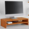 vidaXL Soporte de monitor madera maciza pino marrón cera 50x24x13 cm