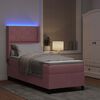 vidaXL Cama tipo Box Spring con colch&oacute;n Rosa 80 x 200 cm Terciopelo