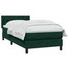 vidaXL Cama box spring con colch&oacute;n terciopelo verde oscuro 80x220 cm