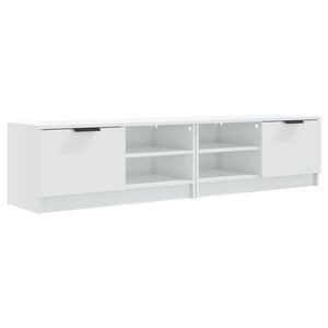 vidaXL Mueble TV 2 pzs madera contrachapada blanco brillo 80x35x36,5cm