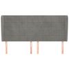 vidaXL Cabecero con orejas de terciopelo gris claro 163x23x118/128 cm