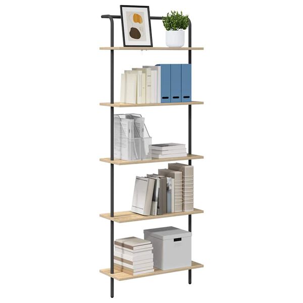 vidaXL Estante de libros Roble Sonoma 60 x 24 x 168 cm