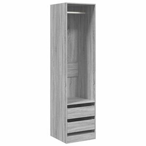vidaXL Armario con cajones contrachapado sonoma gris 50x50x200 cm