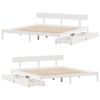 vidaXL Estructura de cama sin colchón madera maciza blanca 200x200 cm