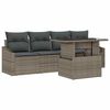 vidaXL Conjunto de sof&aacute; de jard&iacute;n 5 uds. Gris 100 x 55 x 73 cm