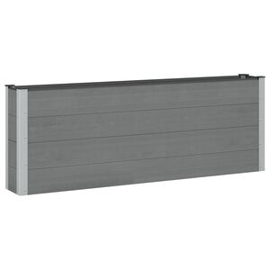 vidaXL Arriate elevado 2 uds. Negro 200 x 30 x 72 cm WPC y Aluminio