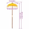 vidaXL Parasol Balinés Amarillo 95 x 95 x 260 cm Algodón