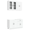 vidaXL Unidad de cocina KALMAR 4 uds. Blanco Madera de ingenier&iacute;a