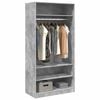vidaXL Armario de madera contrachapada gris hormig&oacute;n 100x50x200 cm