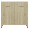 vidaXL Armario de ba&ntilde;o madera contrachapada color roble 60x33x61 cm