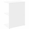 vidaXL Mesita de noche madera contrachapada blanco 46,5x29x61cm