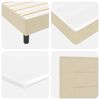 vidaXL Cama tipo Box Spring con colch&oacute;n Crema 190 x 90 cm tela