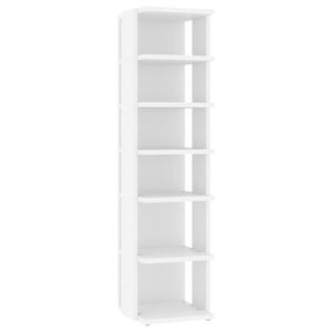 vidaXL Zapatero madera contrachapada blanco 27,5x27x102 cm