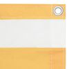 vidaXL Toldo para balc&oacute;n tela oxford blanco y amarillo 90x300 cm