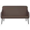 vidaXL Banco de cuero sintético marrón 110x76x80 cm