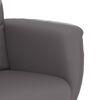 vidaXL Sill&oacute;n reclinable con reposapi&eacute;s cuero sint&eacute;tico gris