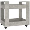 vidaXL Carrito de escritorio contrachapada gris hormig&oacute;n 60x45x60 cm