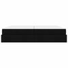 vidaXL Estructura de cama con colch&oacute;n con colch&oacute;n 2 pcs Negro tela