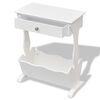 vidaXL Revistero Melrose blanco