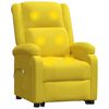 vidaXL Sill&oacute;n de masaje elevable de tela amarillo claro