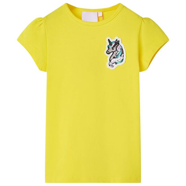 Camiseta infantil amarillo brillante 104