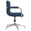vidaXL Silla de oficina giratoria de tela azul